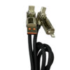 Cable 4 en 1 (USB + tipo C + Lightning iPhone) Ibek CB-2529 - detalle de puntas Cable 4 en 1 (USB + tipo C + Lightning iPhone) Ibek CB-2529