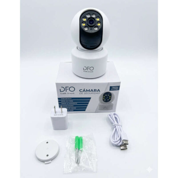 Cámara de seguridad interior IP DFO-CAMDOMO - caja y su contenido Cámara de seguridad interior IP DFO-CAMDOMO - caja y su contenido