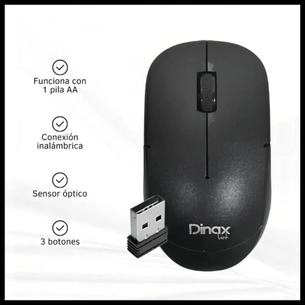Combo de teclado y mouse inalámbricos Dinax DX-COMTC32 - mouse Combo de teclado y mouse inalámbricos Dinax DX-COMTC32 - mouse