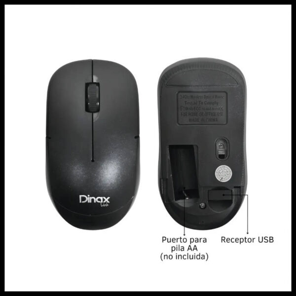 Combo de teclado y mouse inalámbricos Dinax DX-COMTC32 - mouse - detalles Combo de teclado y mouse inalámbricos Dinax DX-COMTC32