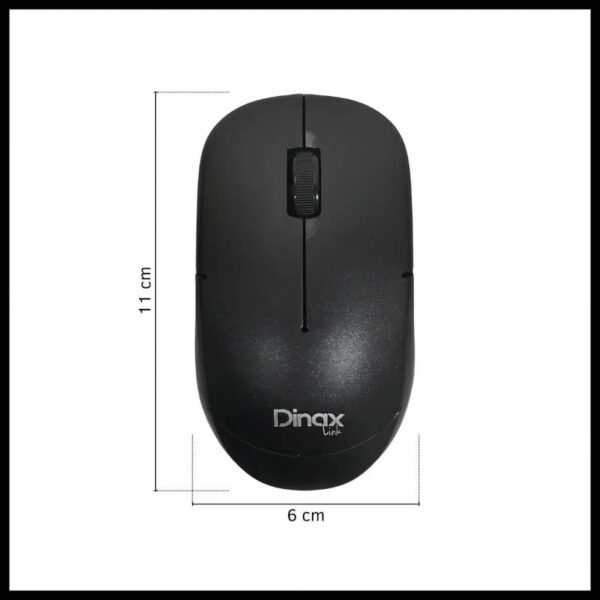 Combo de teclado y mouse inalámbricos Dinax DX-COMTC32 - mouse - dimensiones Combo de teclado y mouse inalámbricos Dinax DX-COMTC32 - mouse - dimensiones
