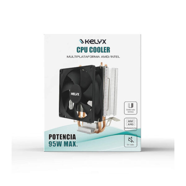 Cooler CPU Kelyx para AMD Intel potencia máx 95W - caja - vista de frente