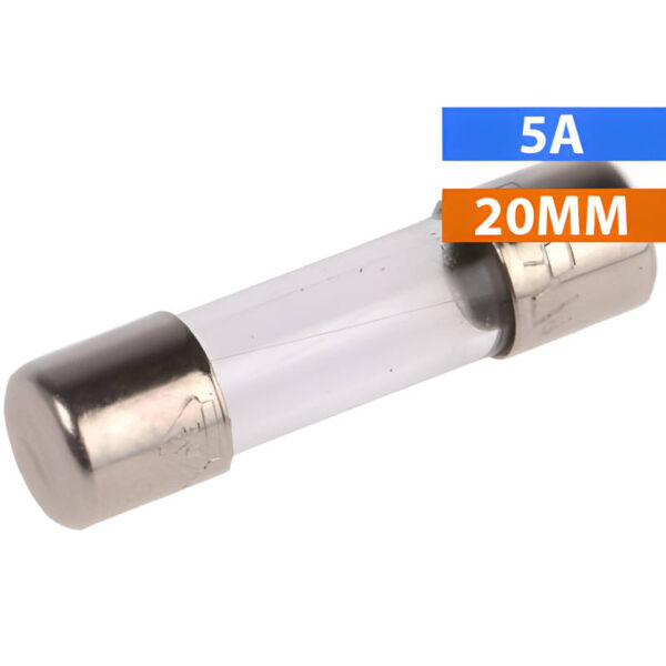 Fusible de vidrio de 20mm 5A