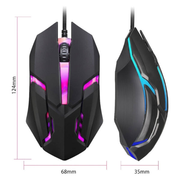 Mouse gamer RGB X1 - dimensiones