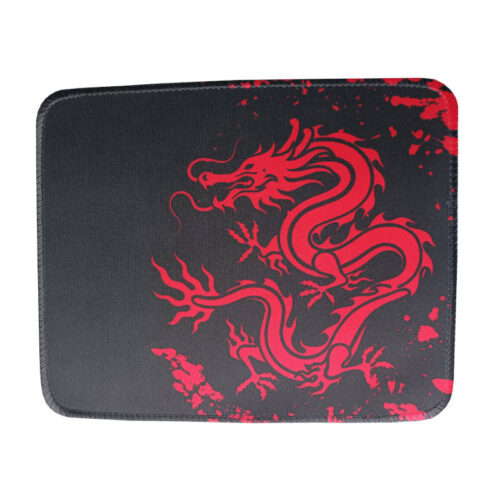 Mouse pad negro con dragón rojo 30x25x0.2cm JNG - diseño