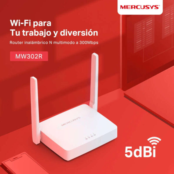 Router Wireless multimodo 300Mbps Mercusys MW302R - antenas