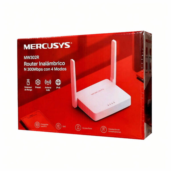 Router Wireless multimodo 300Mbps Mercusys MW302R - caja frontal