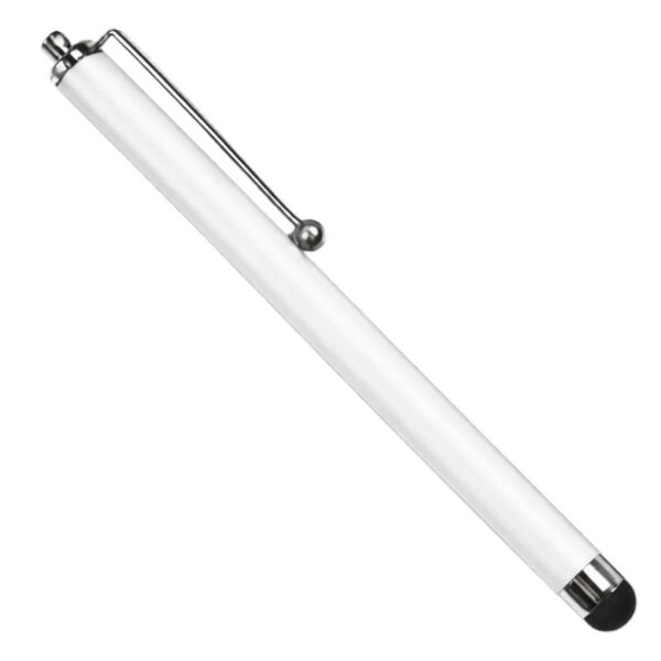 lápiz óptico capacitivo con clip metálico blanco lápiz óptico capacitivo con clip metálico blanco