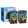 Parlantes LED para computadora 3W x 2 - presentación del producto Parlantes LED para computadora 3W x 2 - presentación del producto