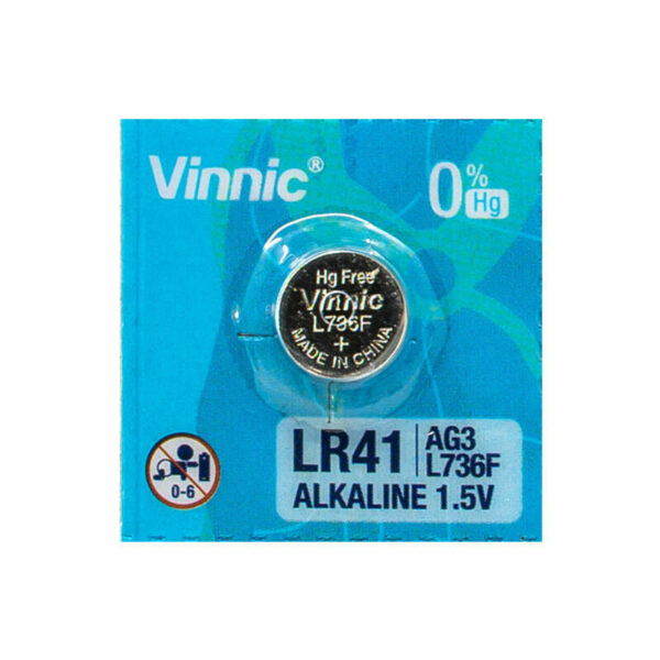 Pila Vinnic L736F LR41 AG3 192 por unidad Pila Vinnic L736F LR41 AG3 192 por unidad