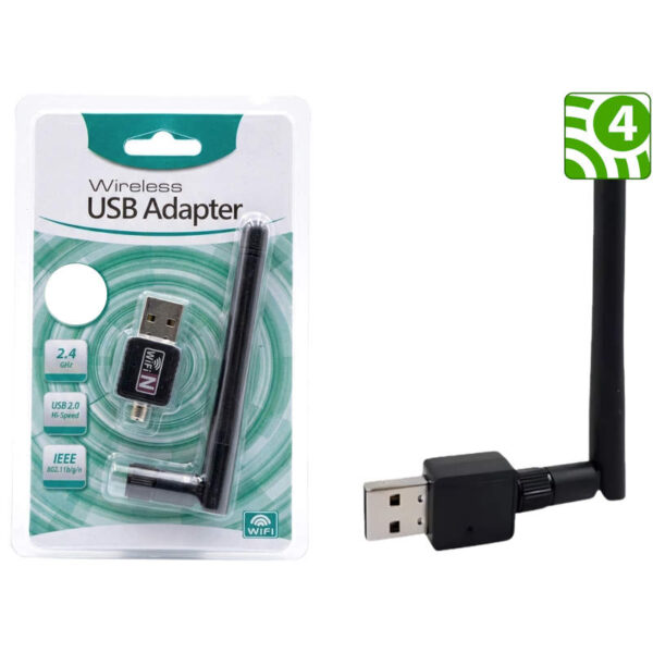 Placa de red Wifi USB 15Mbps 2.4Ghz Placa de red Wifi USB 15Mbps 2.4Ghz