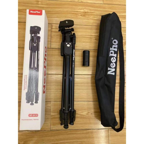 Trípode extensible 1.5m NeePho NP-8810 - caja y su contenido