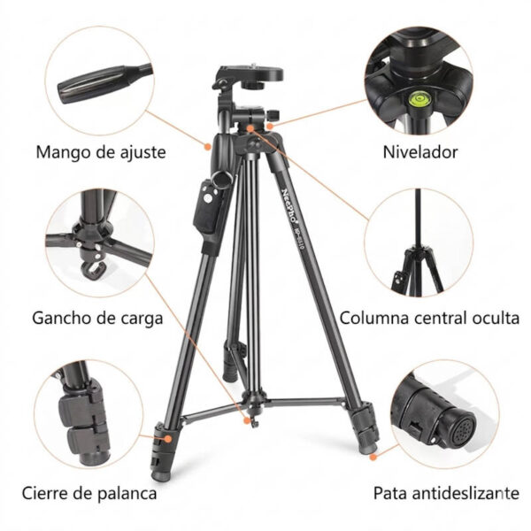 Trípode extensible 1.5m NeePho NP-8810