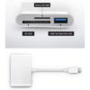 Adaptador lector de tarjetas USB tipo C 3 en 1 a SD, microSD y USB - puertos Adaptador lector de tarjetas USB tipo C 3 en 1 a SD, microSD y USB - puertos