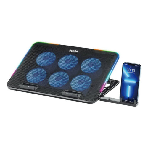 Base para notebook 9 a 17'' 6 coolers 60mm Seisa DN-H639 Base para notebook 9 a 17'' 6 coolers 60mm Seisa DN-H639