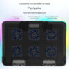Base para notebook 9 a 17'' 6 coolers 60mm Seisa DN-H639 - características