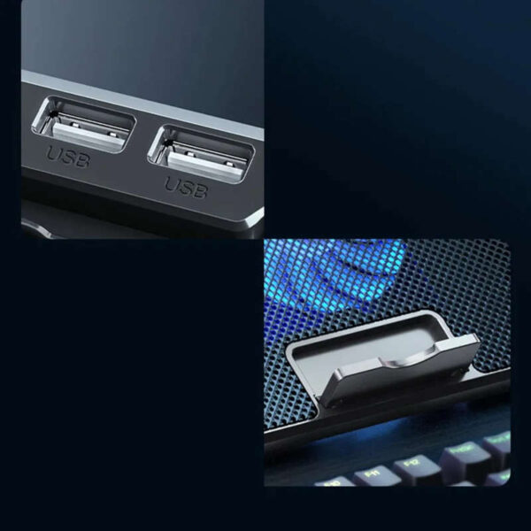Base para notebook 9 a 17'' 6 coolers 60mm Seisa DN-H639 - detalles