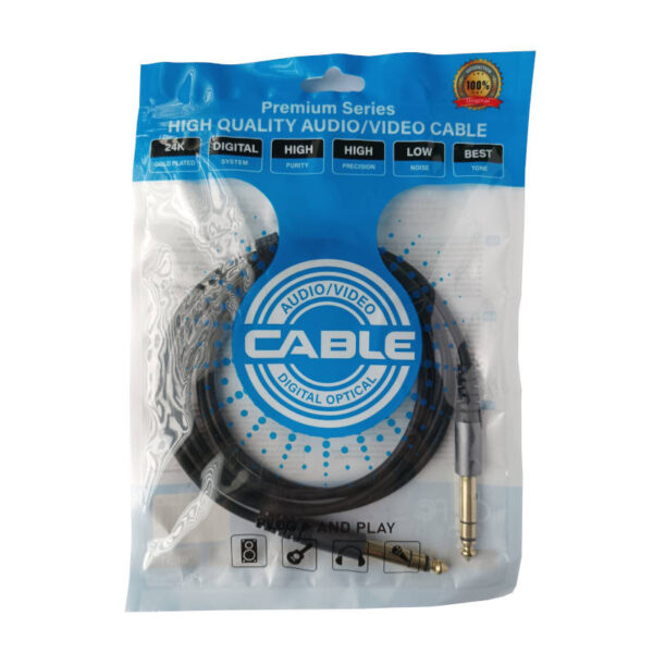 Cable de audio de 6.35mm macho a macho XC-S5015 - bolsa Cable de audio de 6.35mm macho a macho XC-S5015 - bolsa