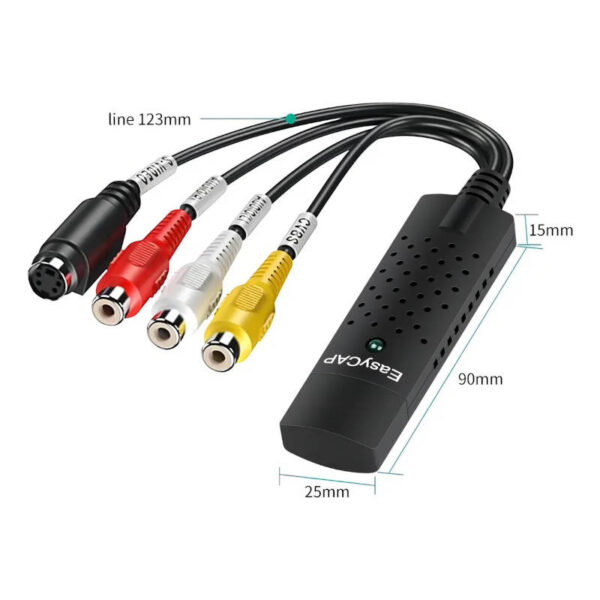 Capturadora de video USB EasyCAP - dimensiones