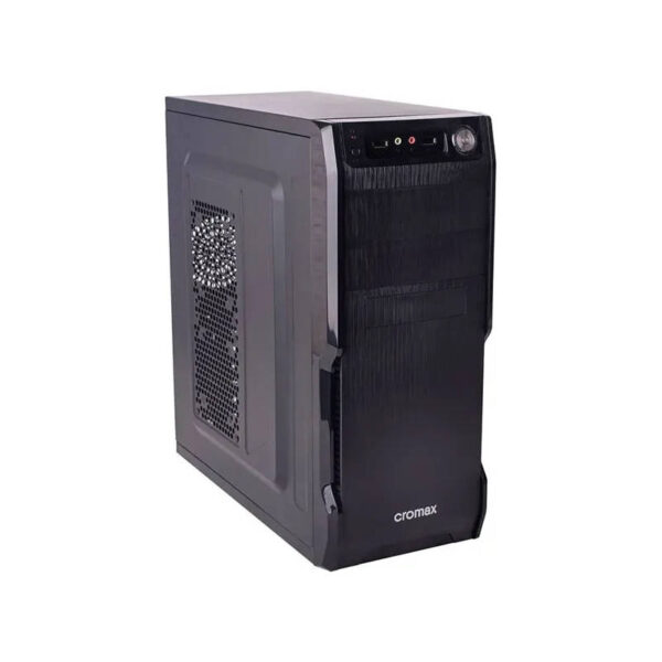 Kit gabinete Mid Tower con fuente 600W + teclado + mouse Cromax CM-2801 - gabinete - vista lateral