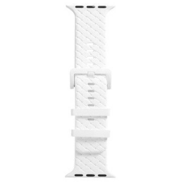 Malla de reloj de silicona trenzada blanca MODS-767