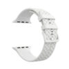 Malla de reloj de silicona trenzada blanca MODS-767 - en vista lateral