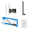 Placa de red Wifi PCI-e Dual Band Cudy AC650 - caja y contenido Placa de red Wifi PCI-e Dual Band Cudy AC650 - caja y contenido