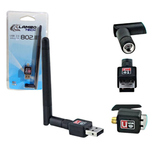 Placa de red Wifi USB con antena Lambo Tech Placa de red Wifi USB con antena Lambo Tech