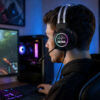 Auriculares gamer USB con micrófono Seisa E-7005A - ejemplo de uso Auriculares gamer USB con micrófono Seisa E-7005A - ejemplo de uso