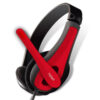 Auriculares vincha con micrófono Noga NGV-400 - rojo - vista lateral Auriculares vincha con micrófono Noga NGV-400 - rojo - vista lateral
