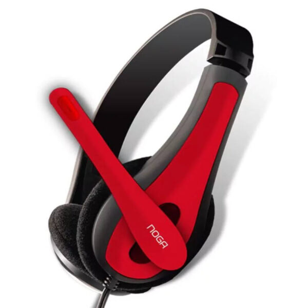 Auriculares vincha con micrófono Noga NGV-400 - rojo - vista lateral Auriculares vincha con micrófono Noga NGV-400 - rojo - vista lateral