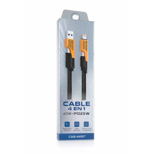 Cable 4 en 1 reforzado Time CAB-44007 - caja Cable 4 en 1 reforzado Time CAB-44007 - caja