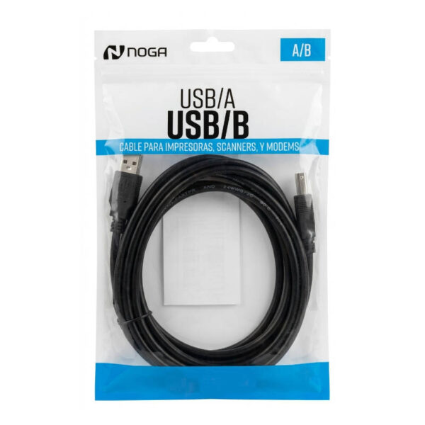Cable USB 3 metros 2.0 impresora Noga SM-1039 - bolsa Cable USB 3 metros 2.0 impresora Noga SM-1039 - bolsa