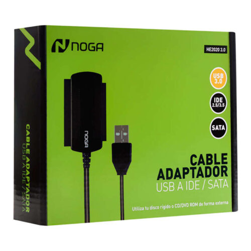Cable USB a IDE SATA con transformador 5v 12v 2A Noga HE-2020 3.0 - caja Cable USB a IDE SATA con transformador 5v 12v 2A Noga HE-2020 3.0 - caja