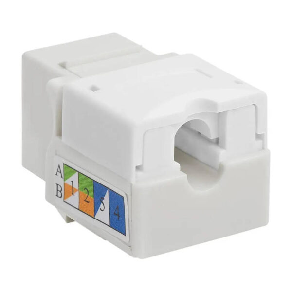 Jack conector RJ45 Cat6 hembra universal autocrimpeable - vista trasera Jack conector RJ45 Cat6 hembra universal autocrimpeable - vista trasera