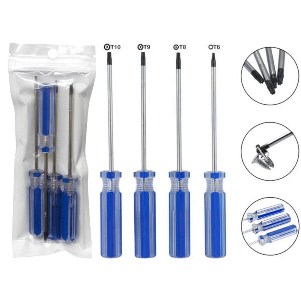Kit de destornilladores Torx T6 + Torx de seguridad T8 T9 T10