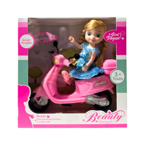 Muñeca con scooter rosa Beauty Motorcycle Muñeca con scooter rosa Beauty Motorcycle