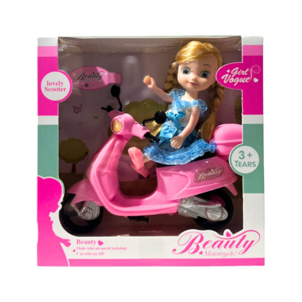 Muñeca con scooter rosa Beauty Motorcycle Muñeca con scooter rosa Beauty Motorcycle