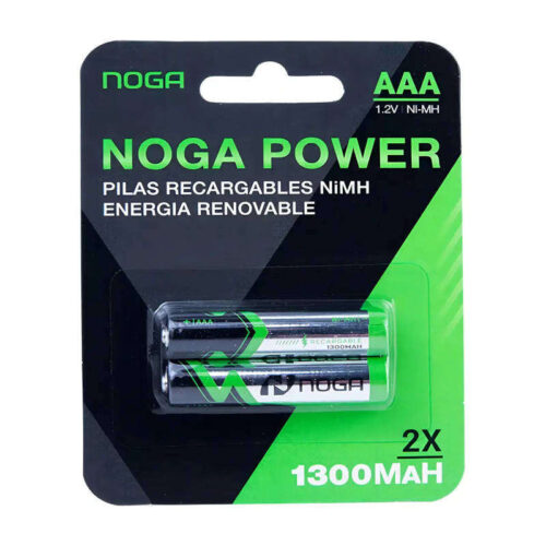 Pilas AAA recargables Noga 1300mAh blíster x 2