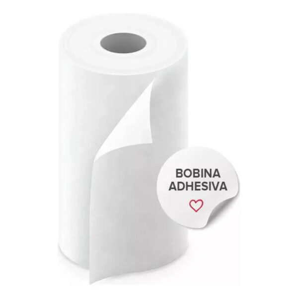 Rollo de papel térmico autoadhesivo 57mm 3 metros - rollo de pie Rollo de papel térmico autoadhesivo 57mm 3 metros - rollo de pie