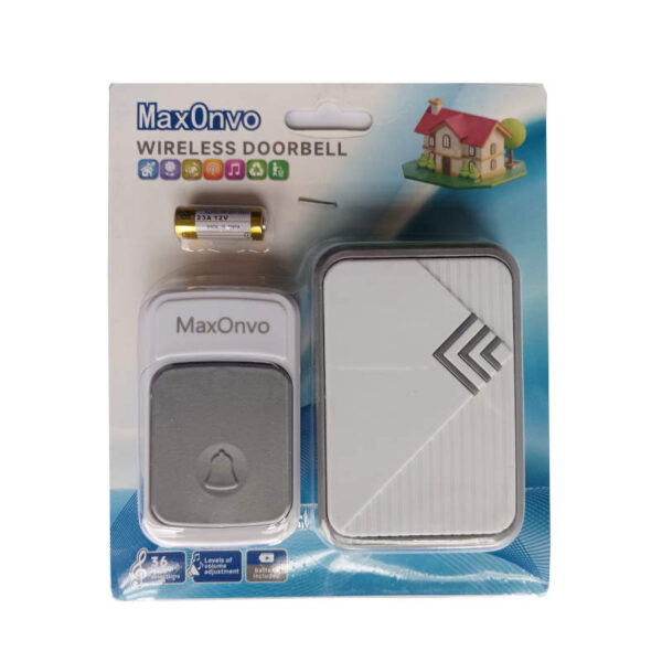 Timbre inalámbrico blanco MaxOnvo - en blíster Timbre inalámbrico blanco MaxOnvo - en blíster