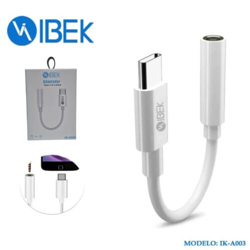Cable adaptador jack 3.5mm a USB tipo C Ibek IK-A003 Cable adaptador jack 3.5mm a USB tipo C Ibek IK-A003