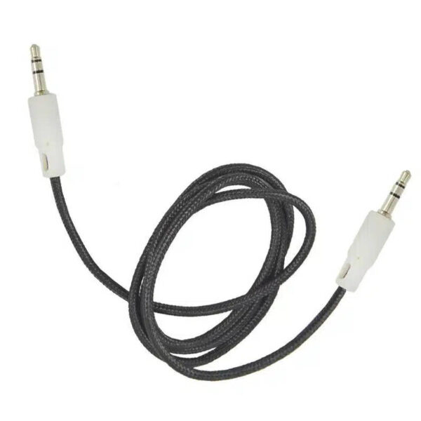 Cable auxiliar miniplug 3.5mm telado 1 metro Only MOD005 - negro - cable a lo largo Cable auxiliar miniplug 3.5mm telado 1 metro Only MOD005 - negro - cable a lo largo