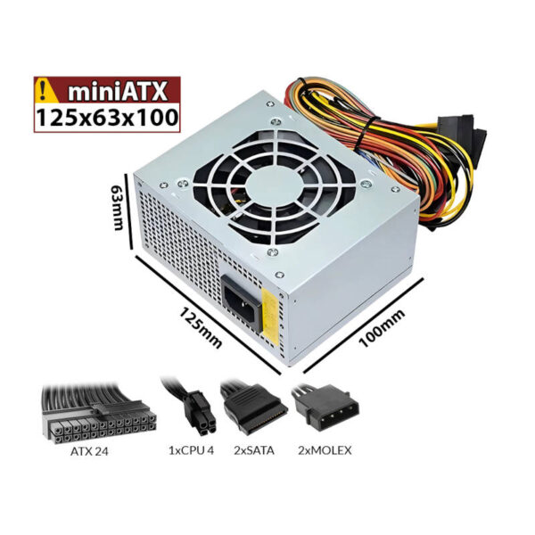 Fuente PC miniATX 600W Solarmax KC-EAA600 Fuente PC miniATX 600W Solarmax KC-EAA600
