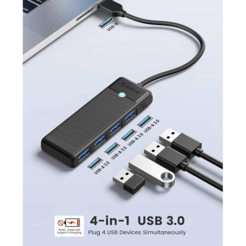 Hub USB 4 puertos 3.0 con cable Orico PAPW4A-U3 - presentación