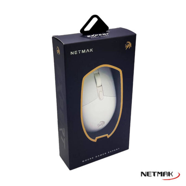 Mouse gamer RGB 3600dpi Netmak NM-EXPERT-W - caja Mouse gamer RGB 3600dpi Netmak NM-EXPERT-W - caja