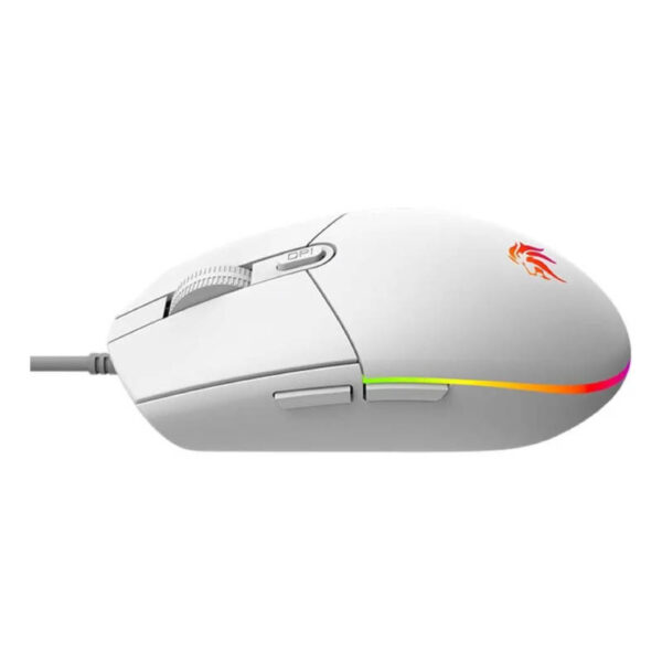 Mouse gamer RGB 3600dpi Netmak NM-EXPERT-W - vista lateral izquierda Mouse gamer RGB 3600dpi Netmak NM-EXPERT-W - vista lateral izquierda