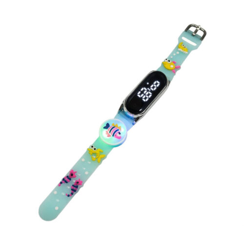 Reloj LED digital infantil con luces - peces azul Reloj LED digital infantil con luces - peces azul
