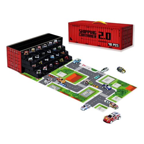 Set de 48 autitos con caja contenedora Zumo
