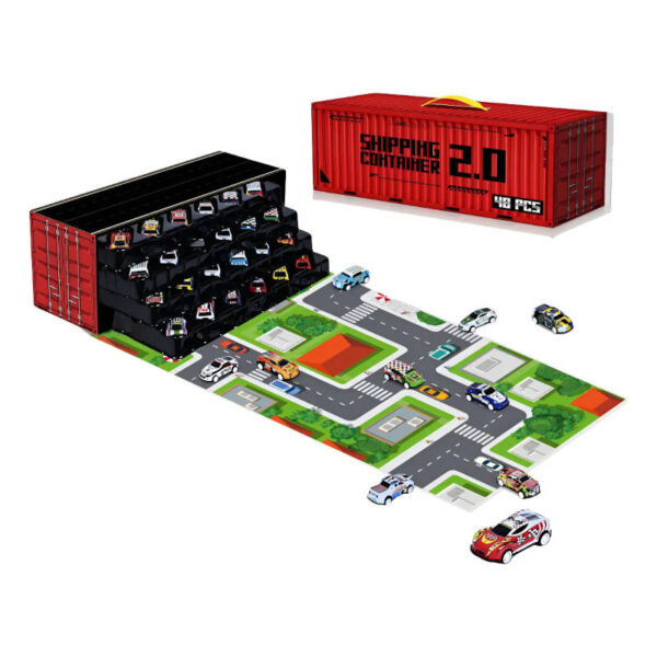 Set de 48 autitos con caja contenedora Zumo Set de 48 autitos con caja contenedora Zumo